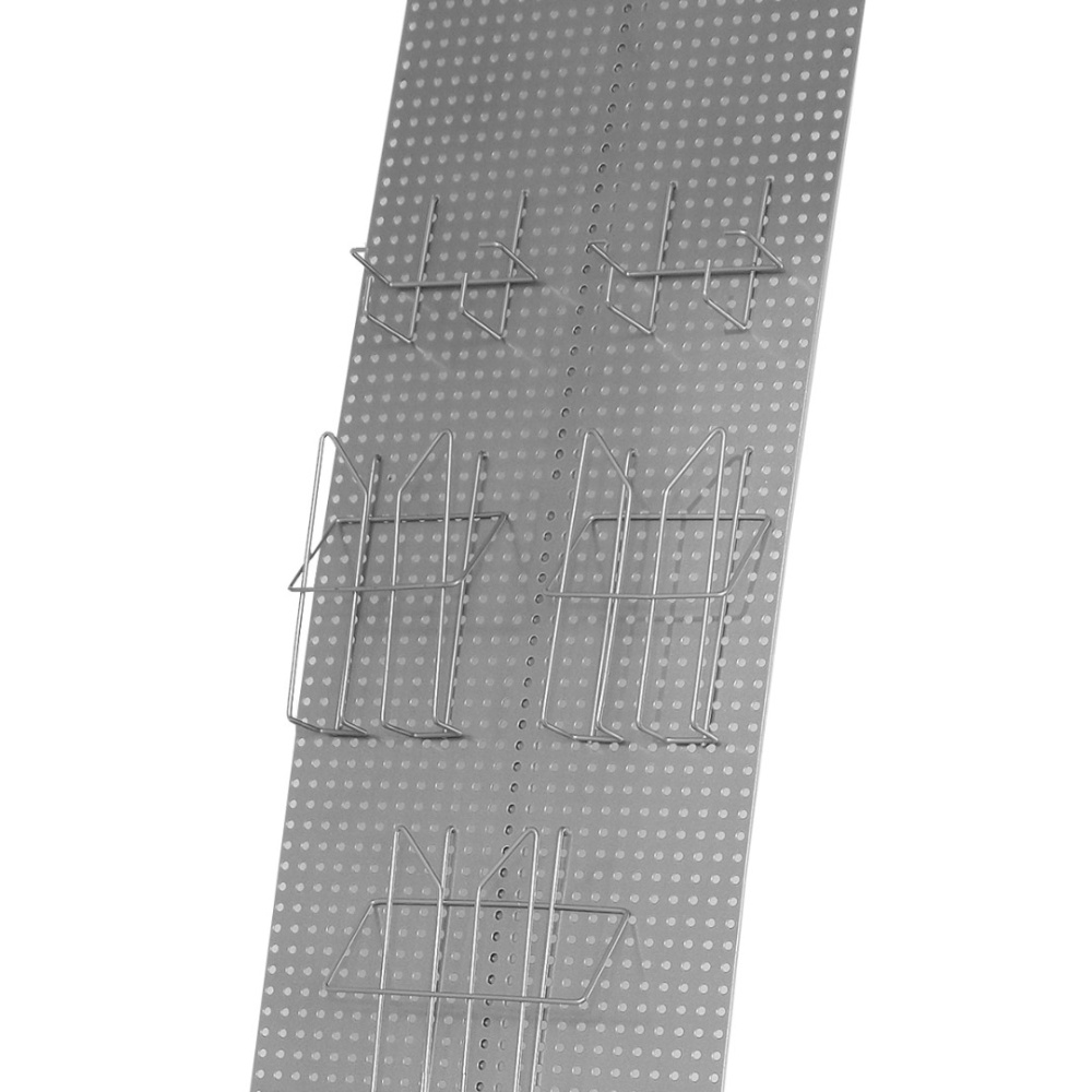 03_Буклетница Парус высота 1650 мм, ширина 300 мм,  глубин 320 мм, серебристый металлик