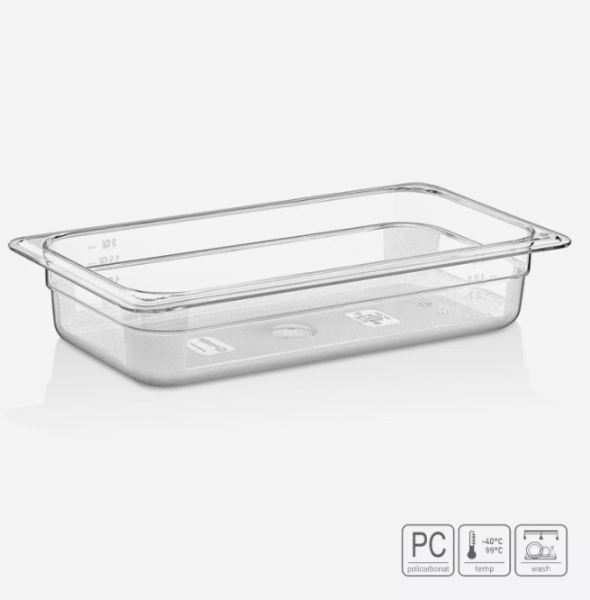 01_Гастроёмкость из поликарбоната 325х176х65 мм прозрачная