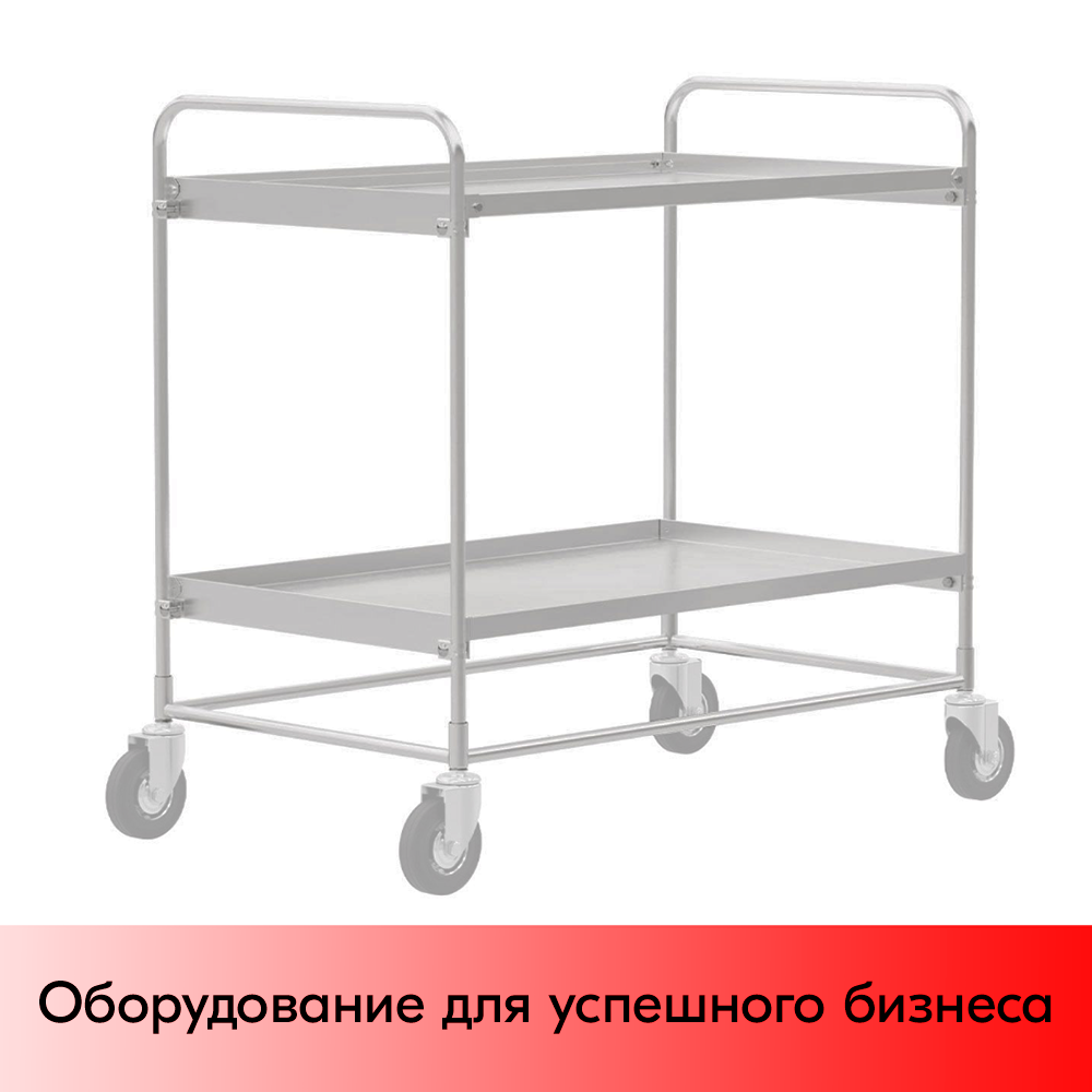 01_Тележка сервировочная 2-х уровневая, СТ НЖ 1, 500х800 мм
