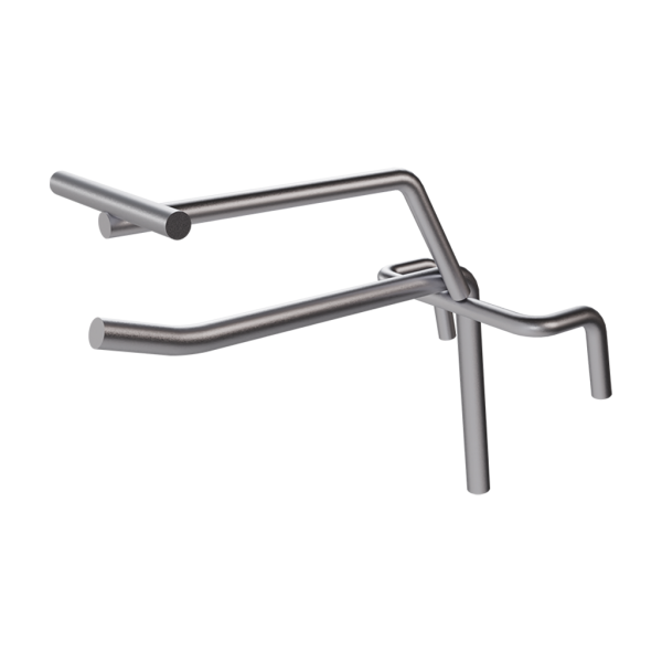 sk_Крючок на решетку одинарный с ценникодержателем 75мм, цинк-хром, d5/d4, шаг 50