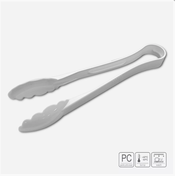 01_Щипцы фестончатые 12-ти дюймовые, 305 мм, белые (поликарбонат)