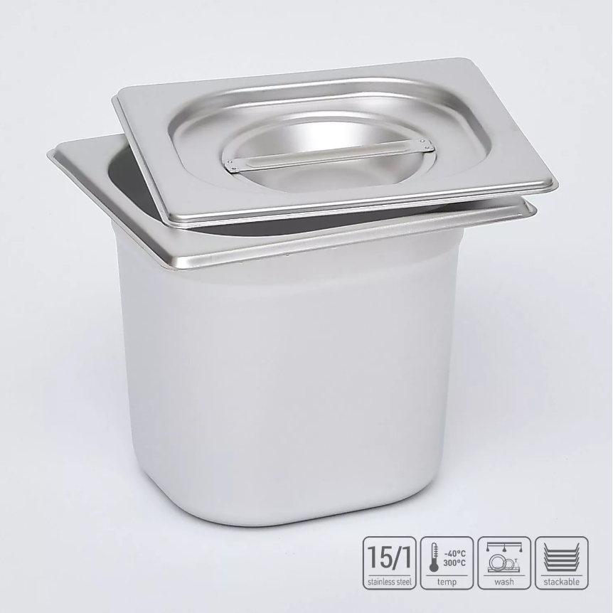 02_Гастроёмкость из нержавеющей стали 176х162х150 мм (GN1_6 h150), 2,1 л