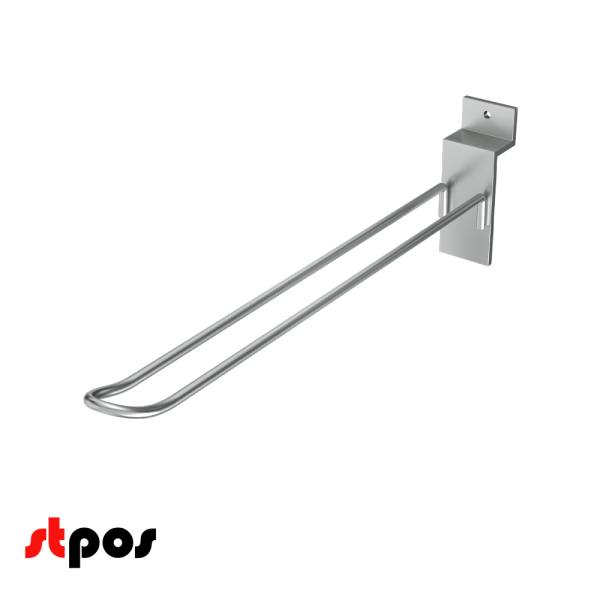 00_Крючок для экономпанели двойной 250мм, d4, цинк-хром