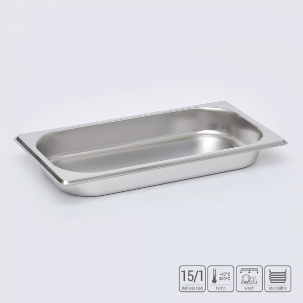 01_Гастроёмкость из нержавеющей стали 325х176х40 мм (GN1_3 h40), 1 л