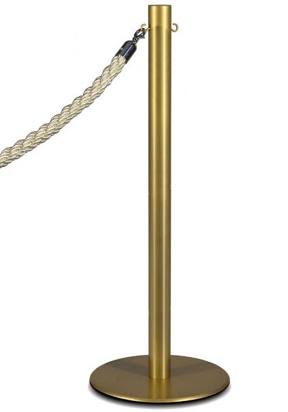 01_Стойка ограждения с металлическими ушками, сталь, Золото