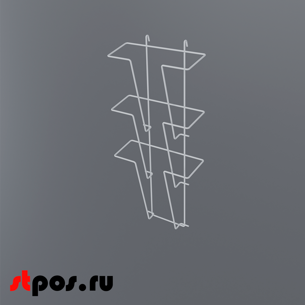 00_Карман на сетку А4 тройной, RAL9016, Белый