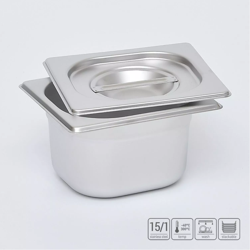 02_Гастроёмкость из нержавеющей стали 176х162х100 мм (GN1_6 h100), 1,4 л