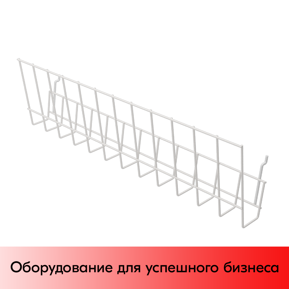 01_Полка-газетница для экономпанели 600мм, RAL9003, Белый