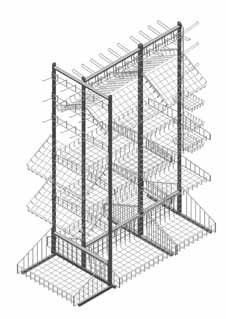 1_Стойка прикассовая двусторонняя в сборе 1400 мм