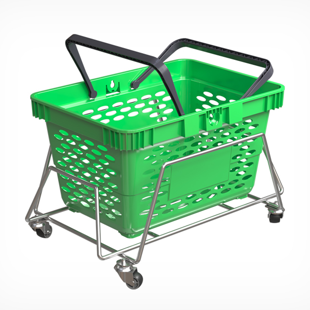 Накопитель для корзин мобильный BASKET STACKER, 497х328х231 мм, цвет Серебряный