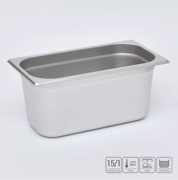 01_Гастроёмкость из нержавеющей стали 325х176х150 мм (GN1_3 h150), 4,9 л