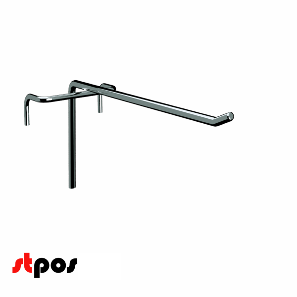 00_Крючок на решетку одинарный 200 мм, покрытие цинк-хром, d5, шаг 50