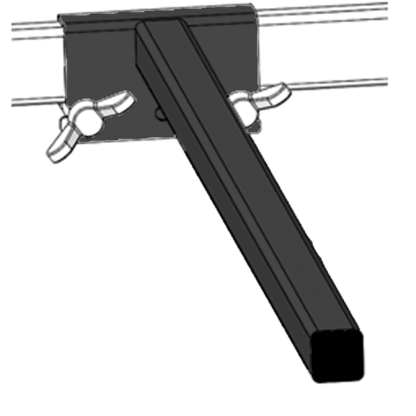 01_Разделитель погонажных изделий на штангу 30х15 мм, 450 мм, Нордика, Муар, RAL7024 Серый, спец.цвет