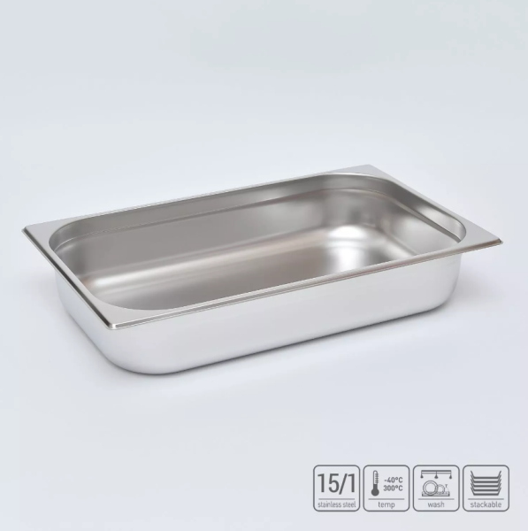 01_Гастроёмкость из нержавеющей стали 530х325х100 мм (GN1_1 h100), 11,7 л