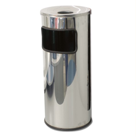 01_Металлическая напольная урна с пепельницей 250НН, нерж.