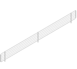 1_Ограничитель полки проволочный L=924 мм, высота над полкой 50 мм. Покрытие ПЭП RAL