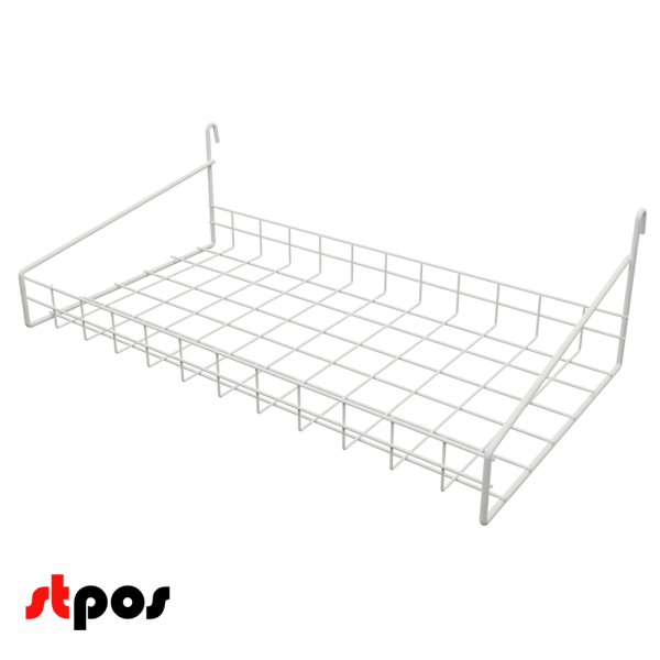 00_Полка на сетку усиленная 50x600x290мм, RAL9016, Белый