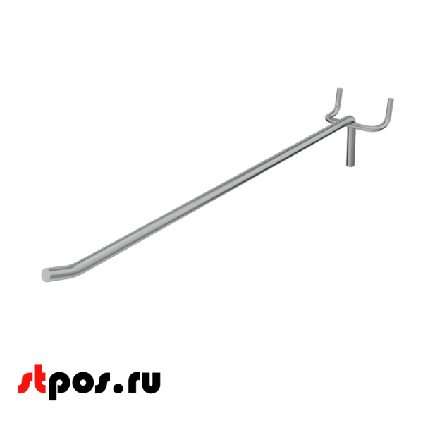 02_Крючок для перфорации одинарный 400мм, цинк-хром, d6, шаг 50, УСИЛЕННЫЙ