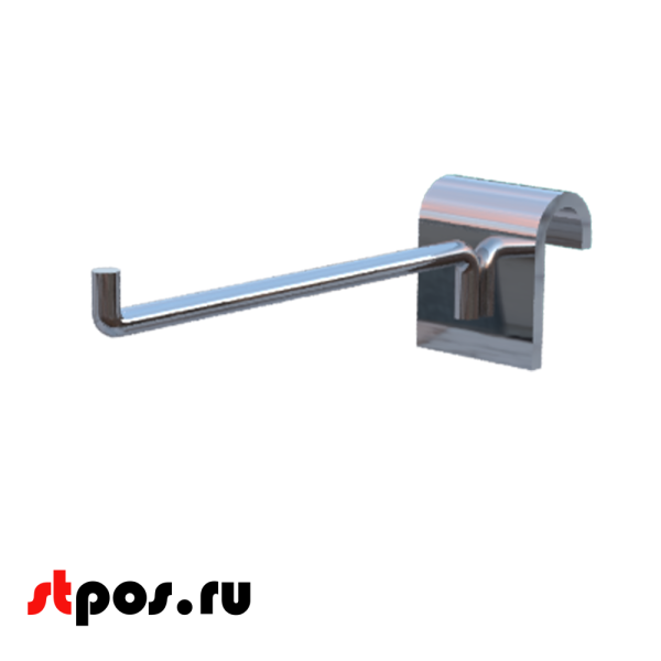 00_Крючок на штангу R 290 30х15мм (овал), 100мм, d6, хром