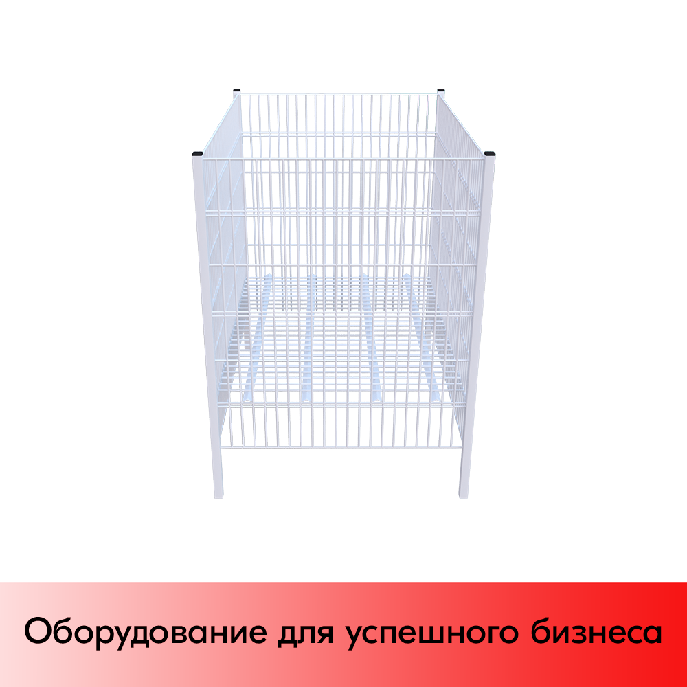 03_Стол для распродаж глубокий 800х600 мм, h 850 мм,  Глянец, RAL9016, Белый