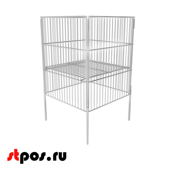 00_Корзина для распродаж малая 400*400*735 мм окрашенная в ХРОМ
