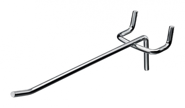 1_Крючок для перфорации одинарный 150мм, RAL 9005 (черный), d5, шаг 45