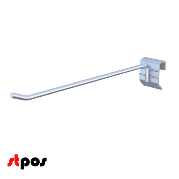 00_Крючок для штанги 30х15 (профиль) одинарный 200мм , покрытие цинк-хром, d5