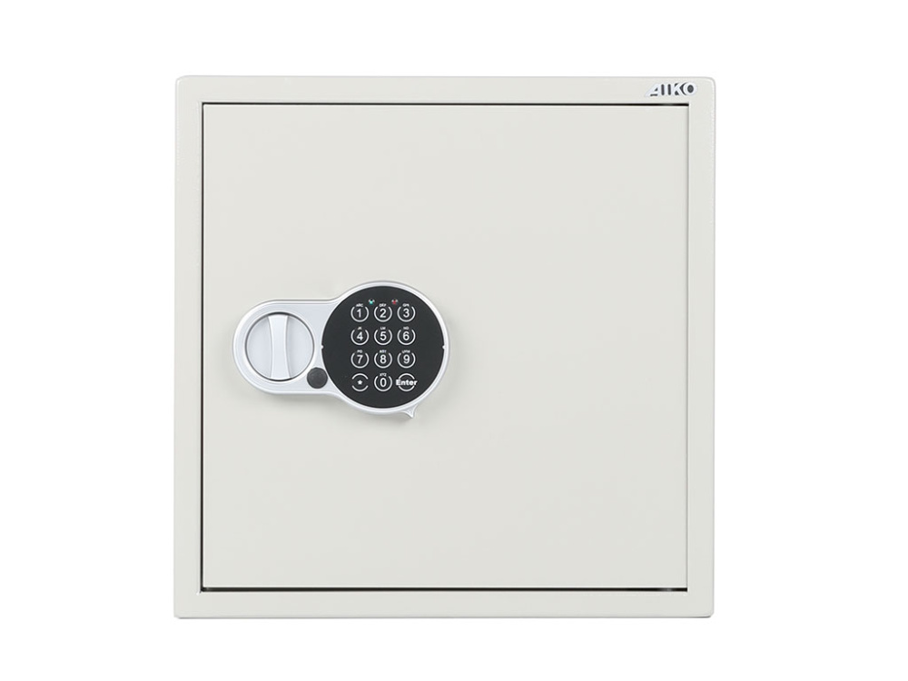 02_Сейф офисный AIKO Т-40 EL, высота 401 мм, ширина 400 мм, глубина 356 мм, цвет серый