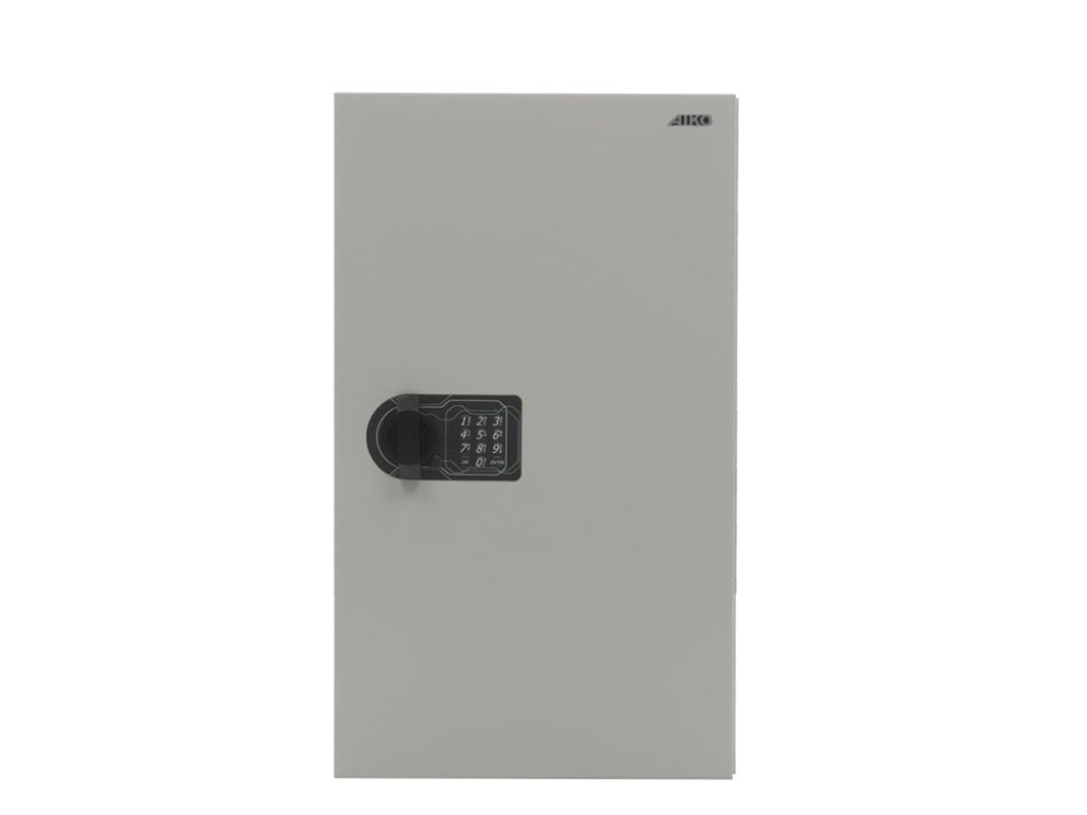 02_Ключница металлическая KEY-95 EL, высота 600 мм, ширина 355 мм, глубина 66 мм, цвет серый