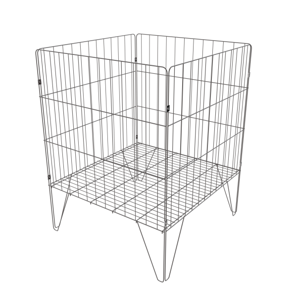 sk_Корзина для распродаж 600x600х800мм (4-2,5-5-3, 50х180, 3 уровня) металл.крепления, RAL7024 Серый