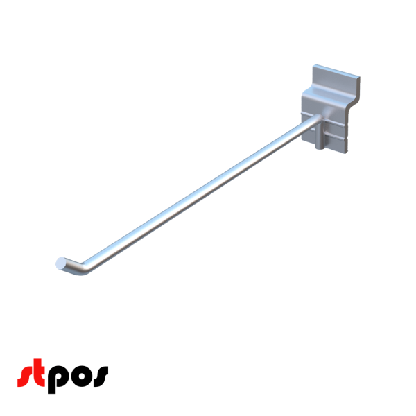 00_Крючок для экономпанели одинарный 250мм, d5, цинк-хром