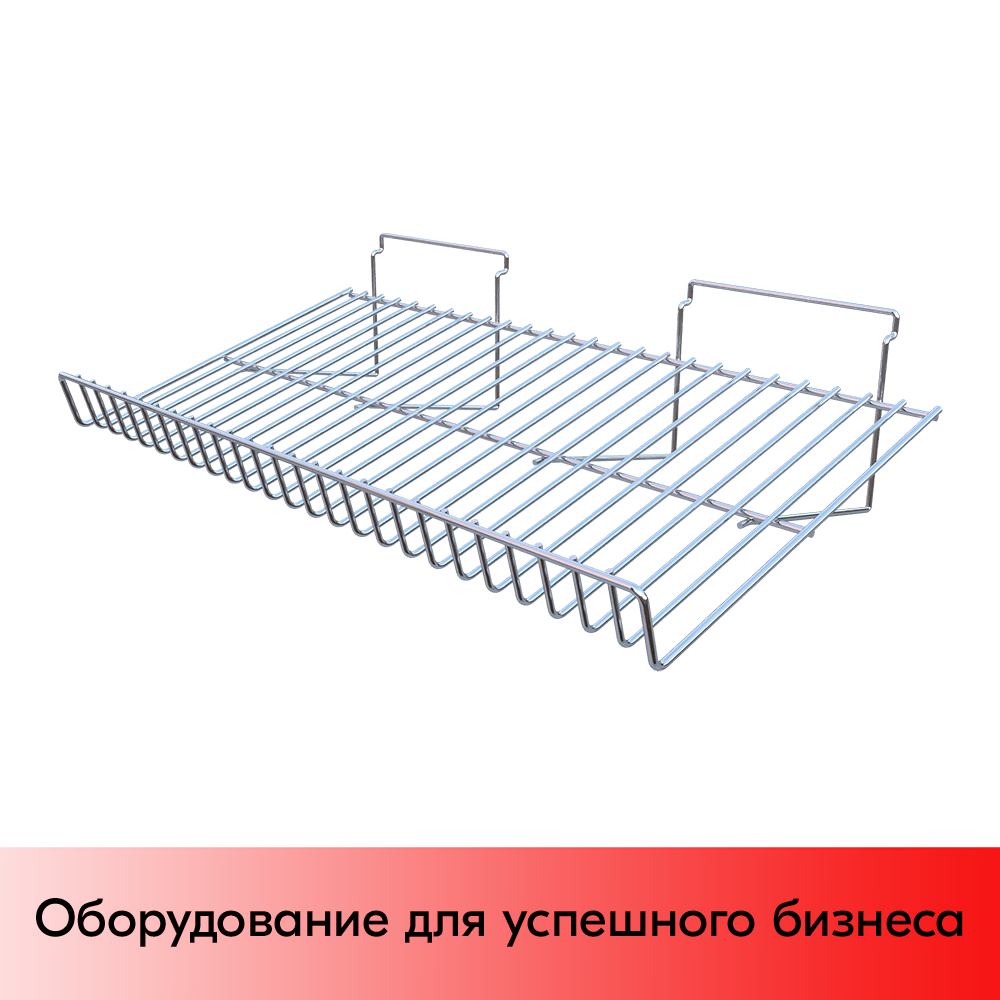 01_Полка для экономпанели наклонная 18212S 600х50х300мм, хром