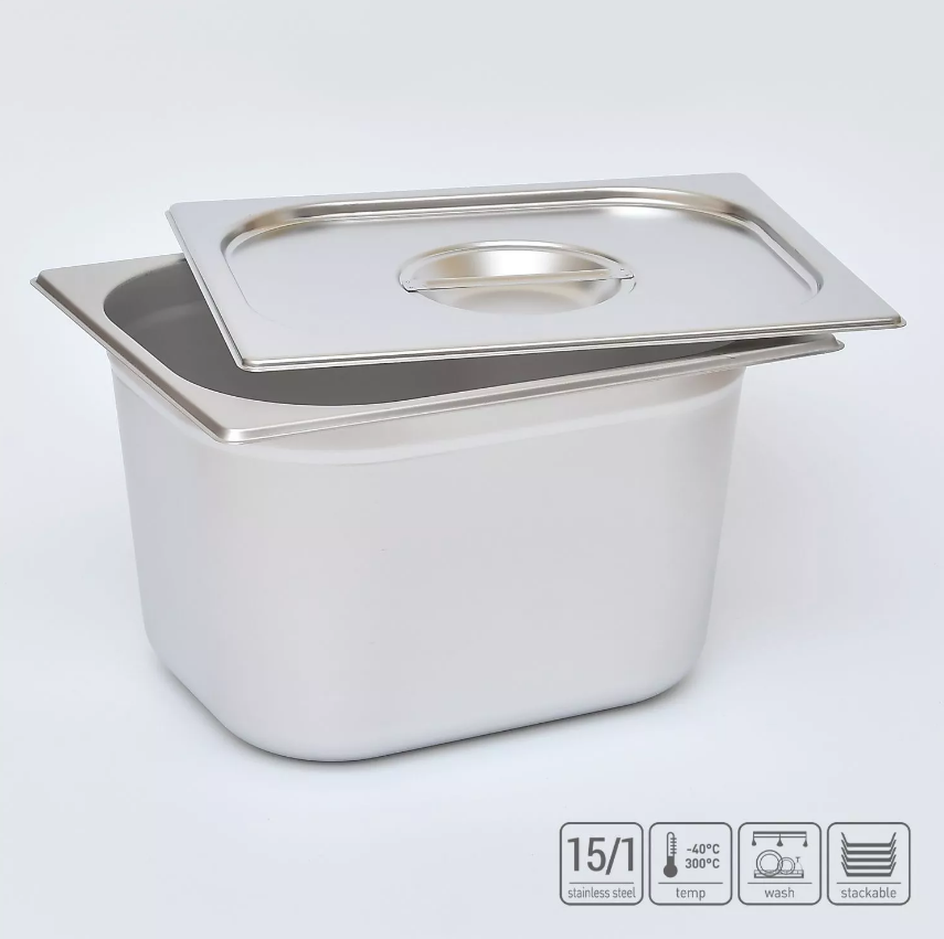 02_Гастроёмкость из нержавеющей стали 325х265х200 мм (GN1_2 h200), 10,9 л