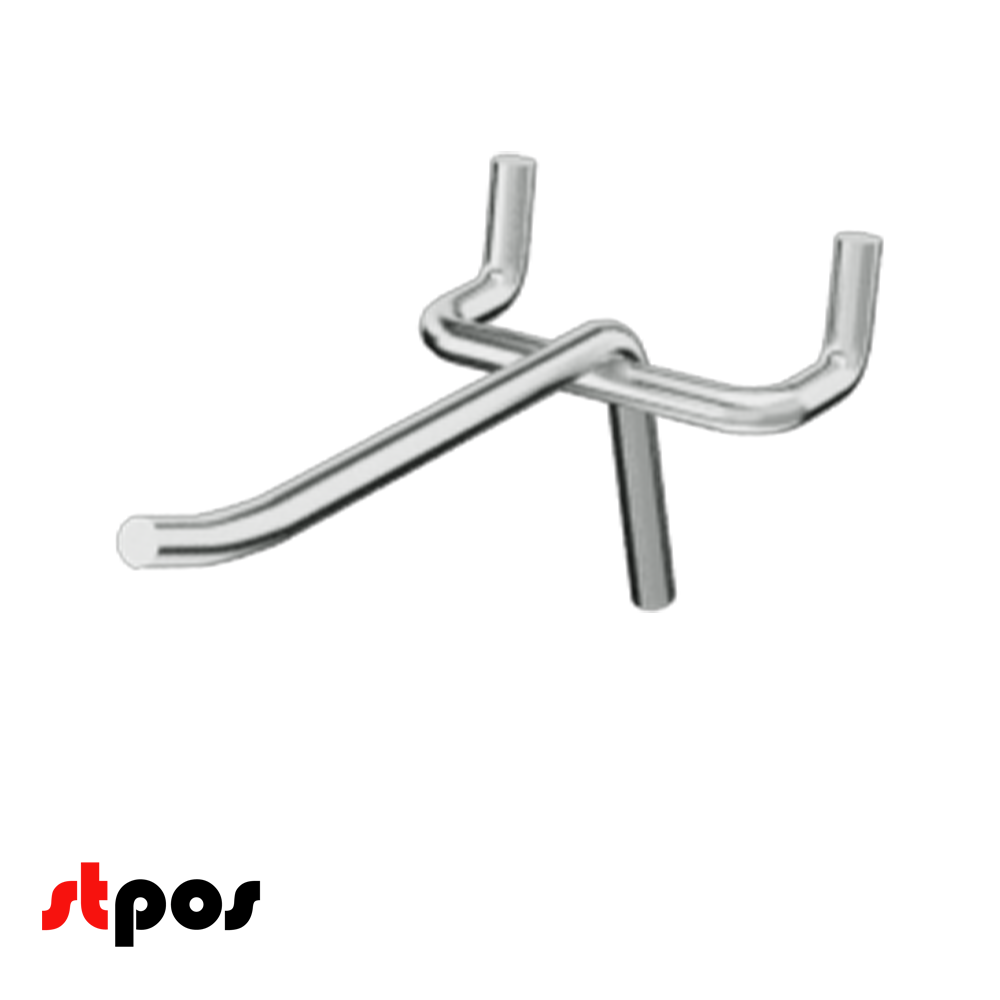 02_Крючок для перфорации одинарный 100мм, цинк-хром, d5, шаг 45