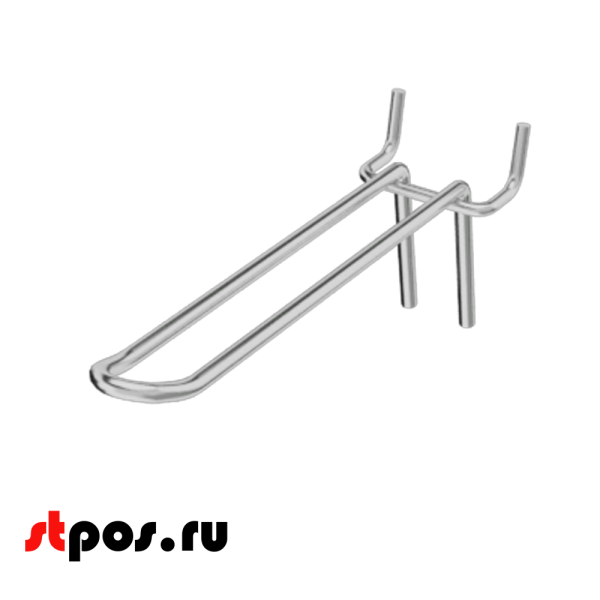 02_Крючок для перфорации двойной 150мм, цинк-хром, d5, шаг 45