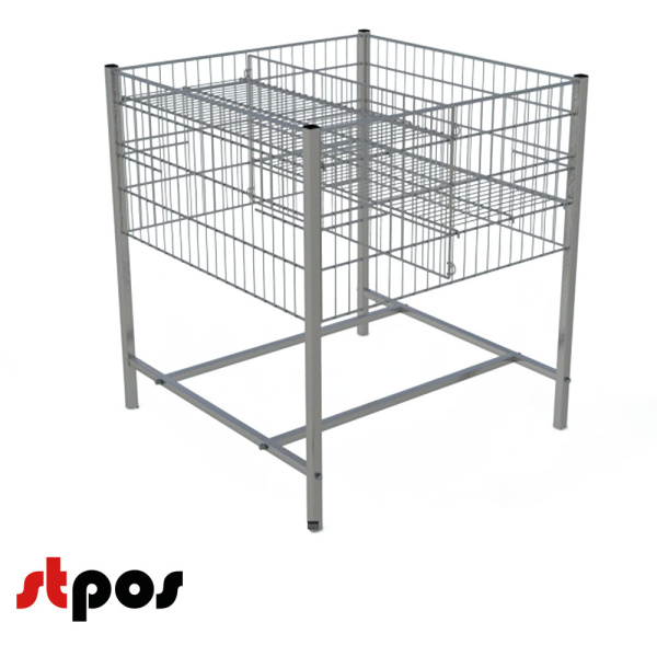 1_Манеж для распродаж с регулируемым дном 800х600х800 цинк