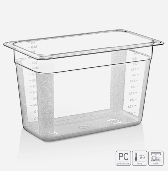 01_Гастроёмкость из поликарбоната 325х176х200 мм прозрачная