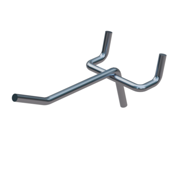 sk_Крючок для перфорации одинарный 100мм, цинк-хром, d4, шаг 50, BUDGET