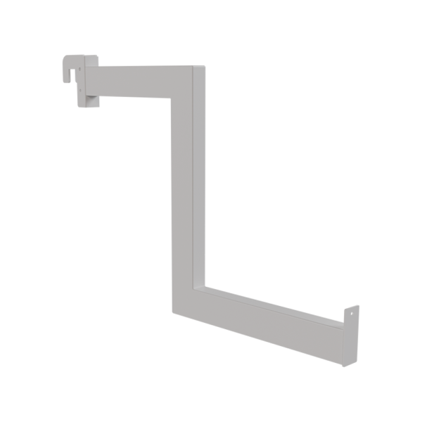 sk_Вешало Z-образное 30х15 мм, плоскоовальная труба, 350 мм, Глянец, RAL9016 Белый