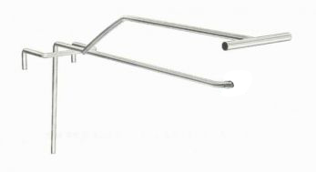 1_Крючок одинарный с ценникодержателем на сетку 150мм, цинк-хром, d4/d4, шаг 50