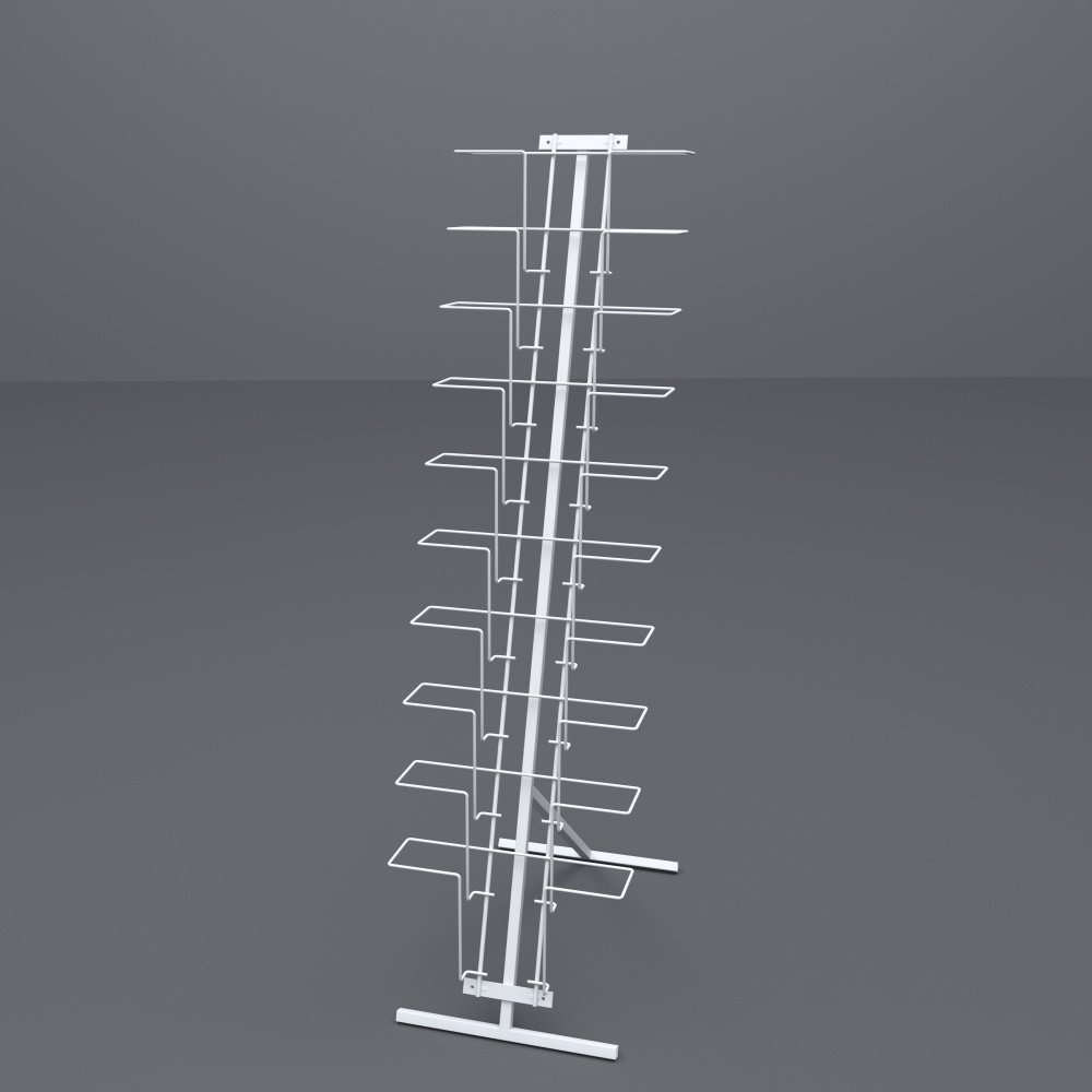 01_Буклетница напольная с дисплеем 10 ячеек А4 горизонтальная