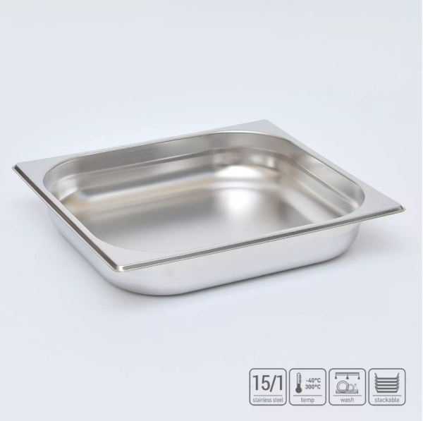 01_Гастроёмкость из нержавеющей стали 354х325х65 мм (GN2_3 h65), 4,3 л