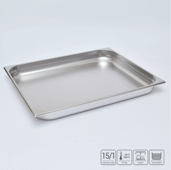 01_Гастроёмкость из нержавеющей стали  650х530х65 мм (GN2_1 h65), 17 л