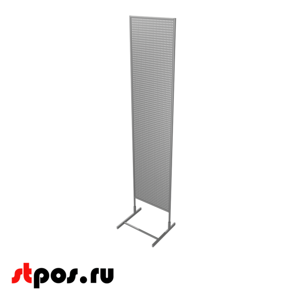 00_Стенд с перфолистом 440 мм, окрашеный в серебристый металлик
