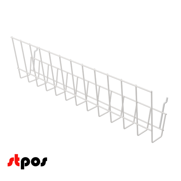 00_Полка-газетница для экономпанели 600мм, RAL9003, Белый