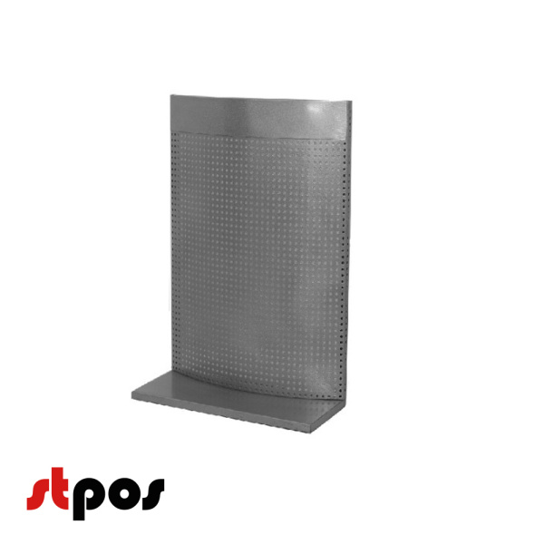 01_Буклетница Стелла (мини), 600х420х180 мм, серебристый металлик