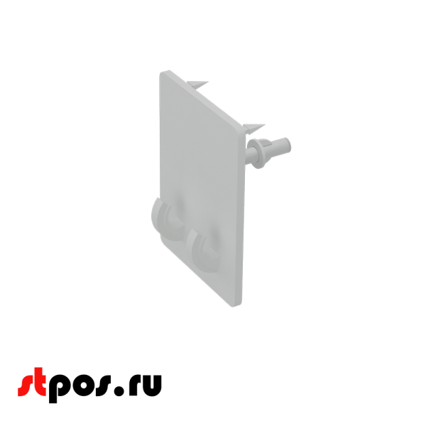 00_Основание с винтом для одинарного и двойного крючка в картон SCR-BACK, цвет белый