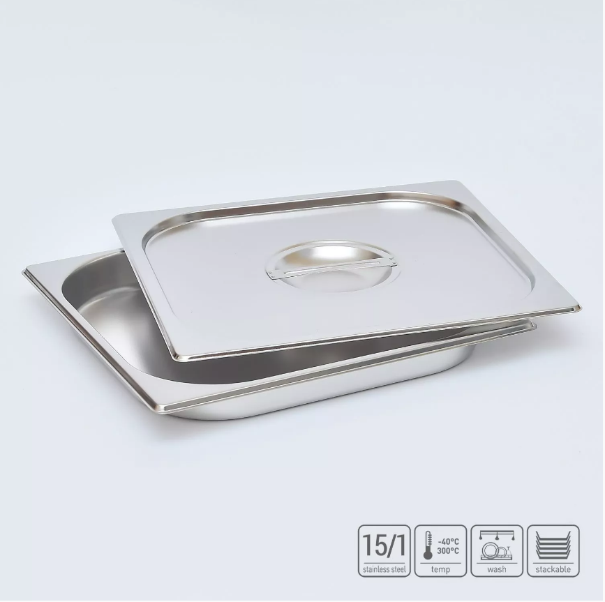 02_Гастроёмкость из нержавеющей стали 354х325х40 мм (GN2_3 h40), 2,4 л