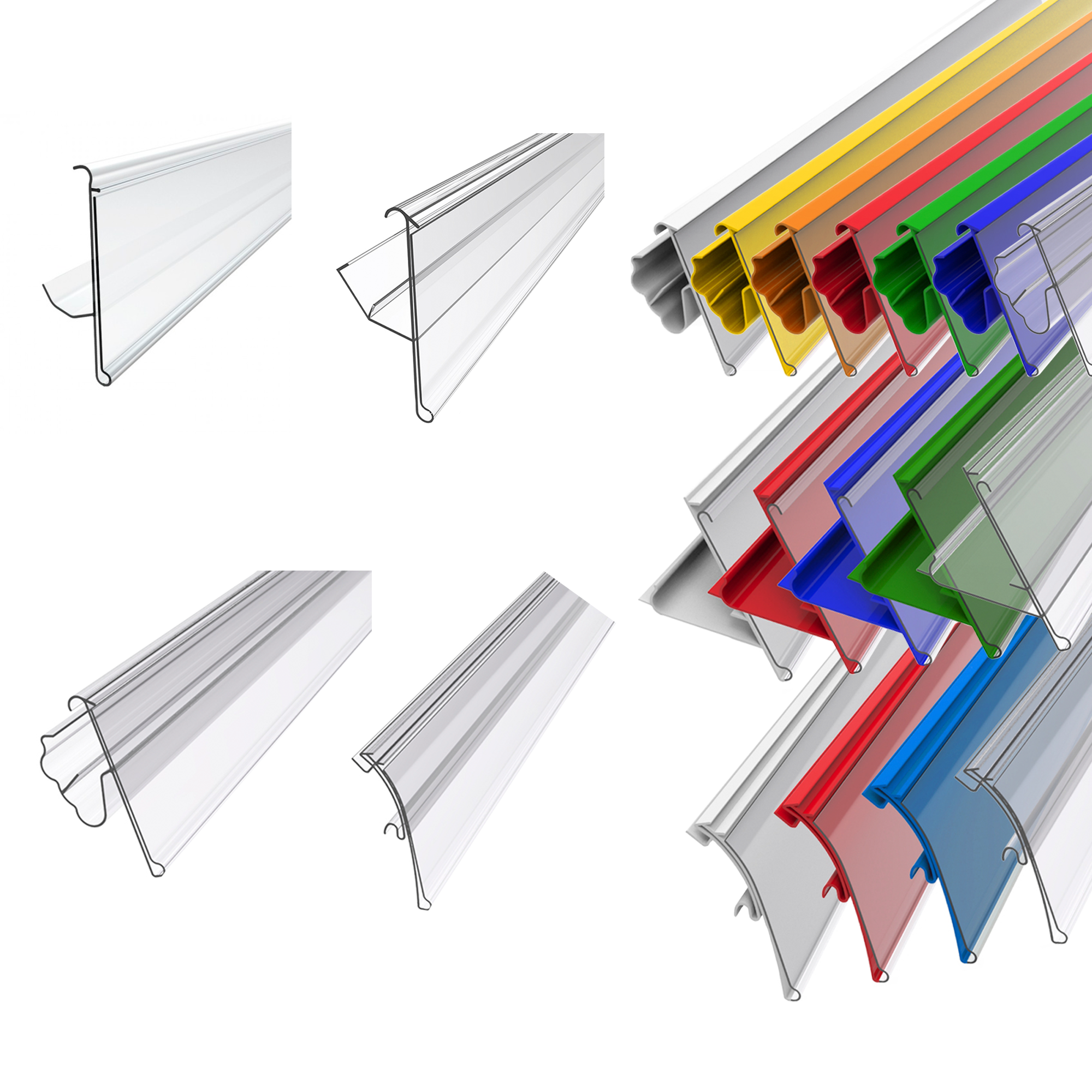 Ценникодержатели на профильные полки