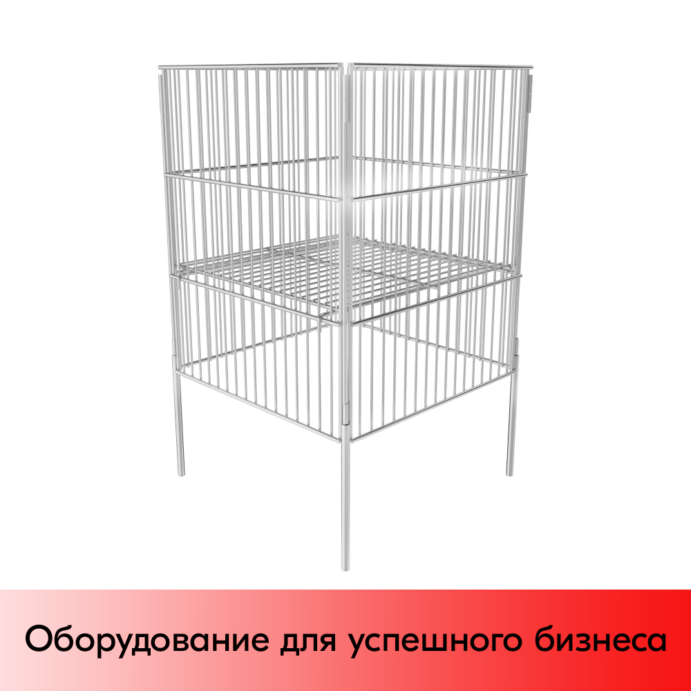 01_Корзина для распродаж малая 400 400 735 мм окрашенная в ХРОМ